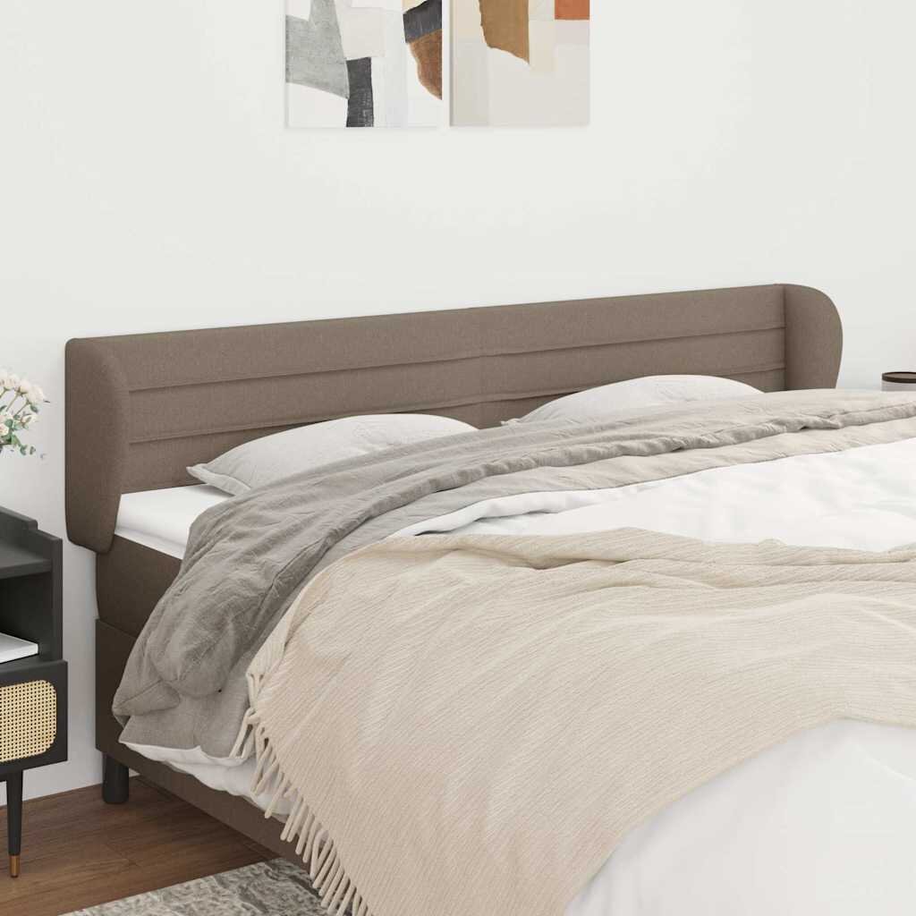 vidaXL Горна табла за легло с уши таупе 183x23x78/88 см плат
