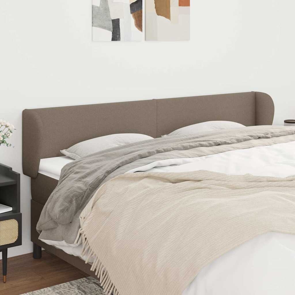 vidaXL Горна табла за легло с уши таупе 183x23x78/88 см плат