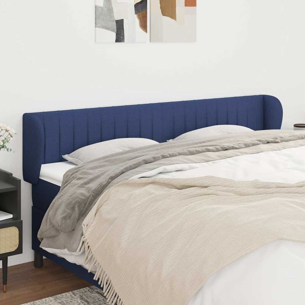 vidaXL Горна табла за легло синя 163x23x78/88 см плат