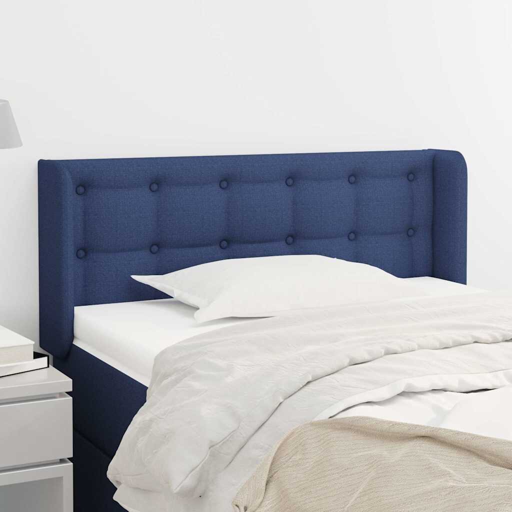 vidaXL Горна табла за легло синя 83x16x78/88 см плат