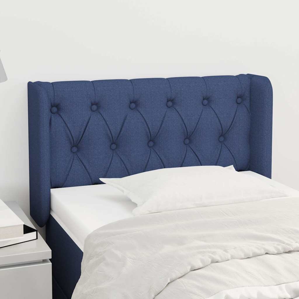 vidaXL Горна табла за легло синя 83x16x78/88 см плат