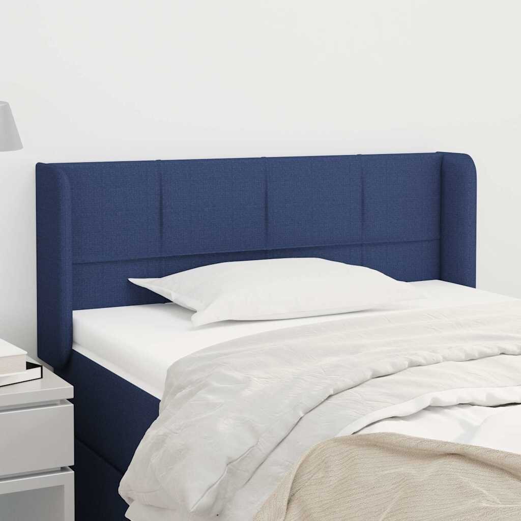 vidaXL Горна табла за легло синя 93x16x78/88 см плат