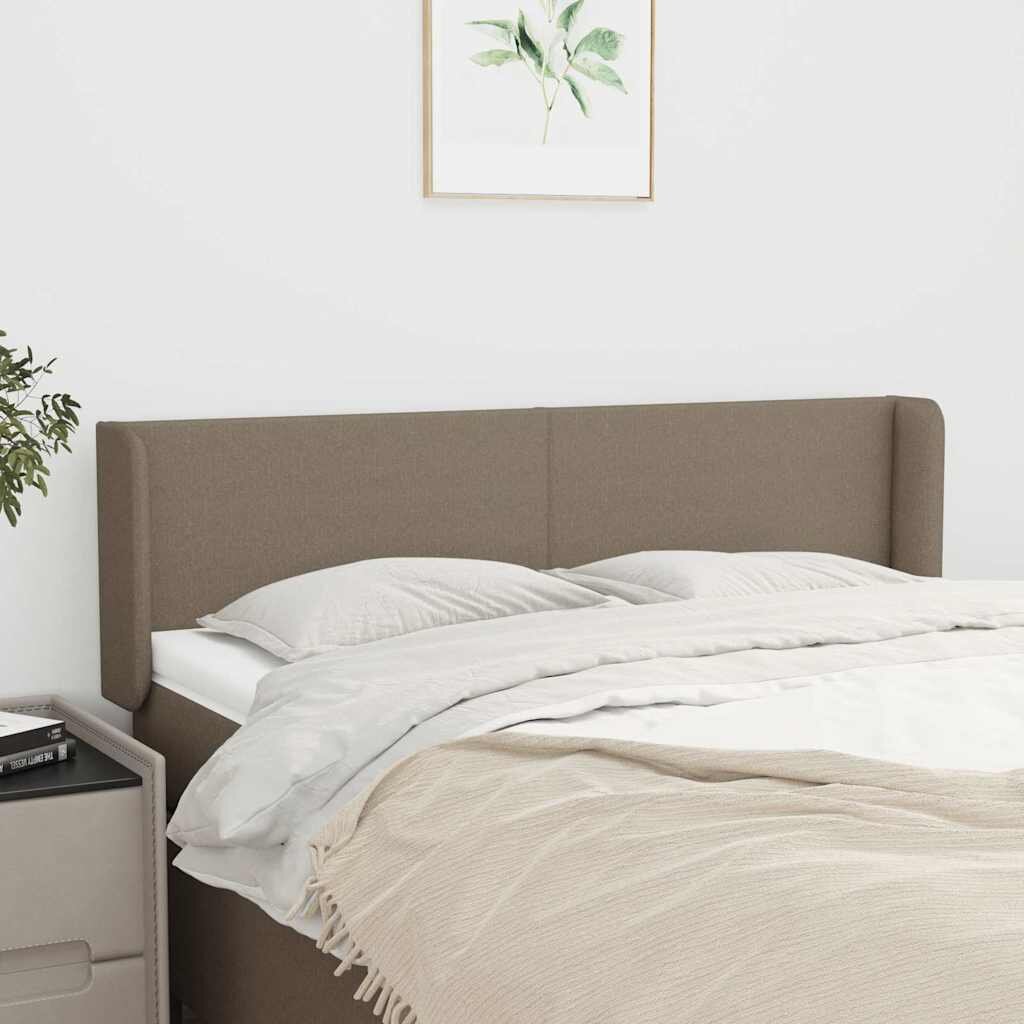 vidaXL Горна табла за легло таупе 147x16x78/88 см плат