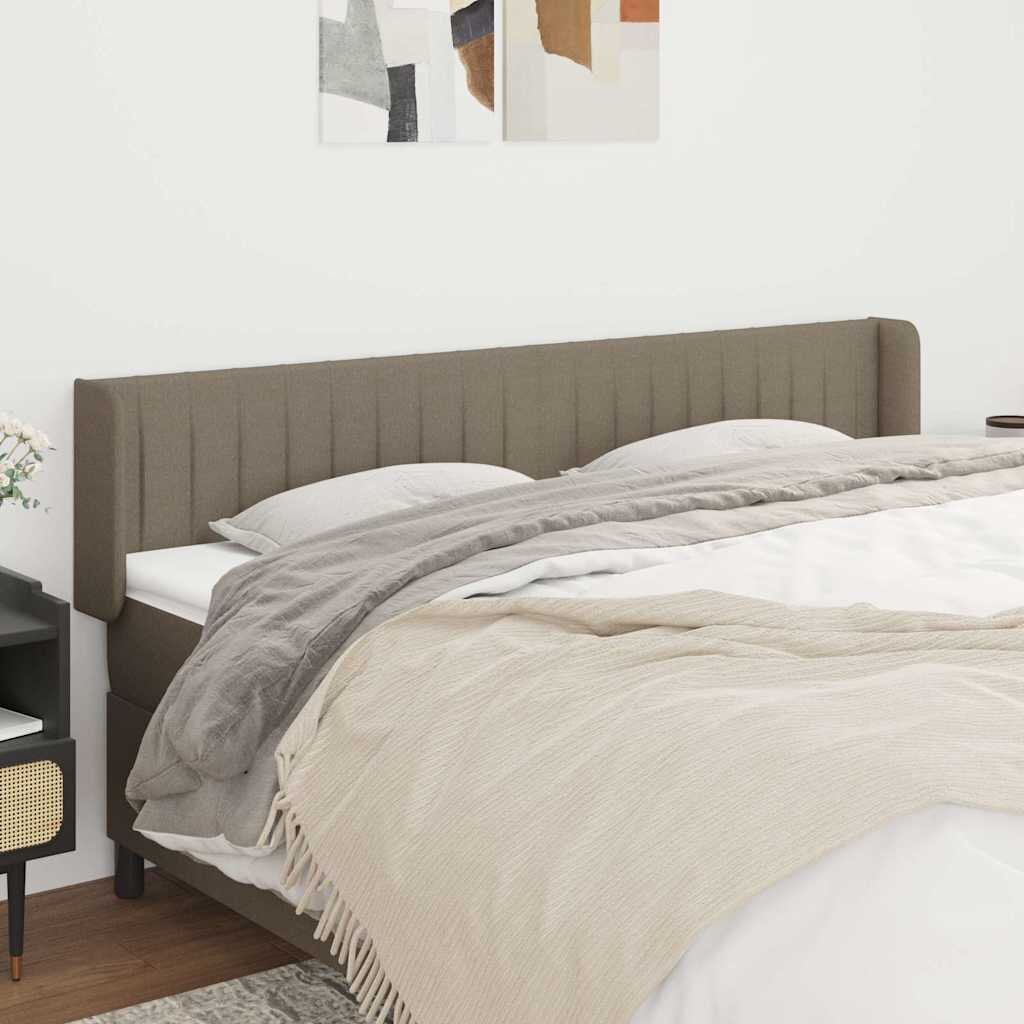 vidaXL Горна табла за легло таупе 163x16x78/88 см плат