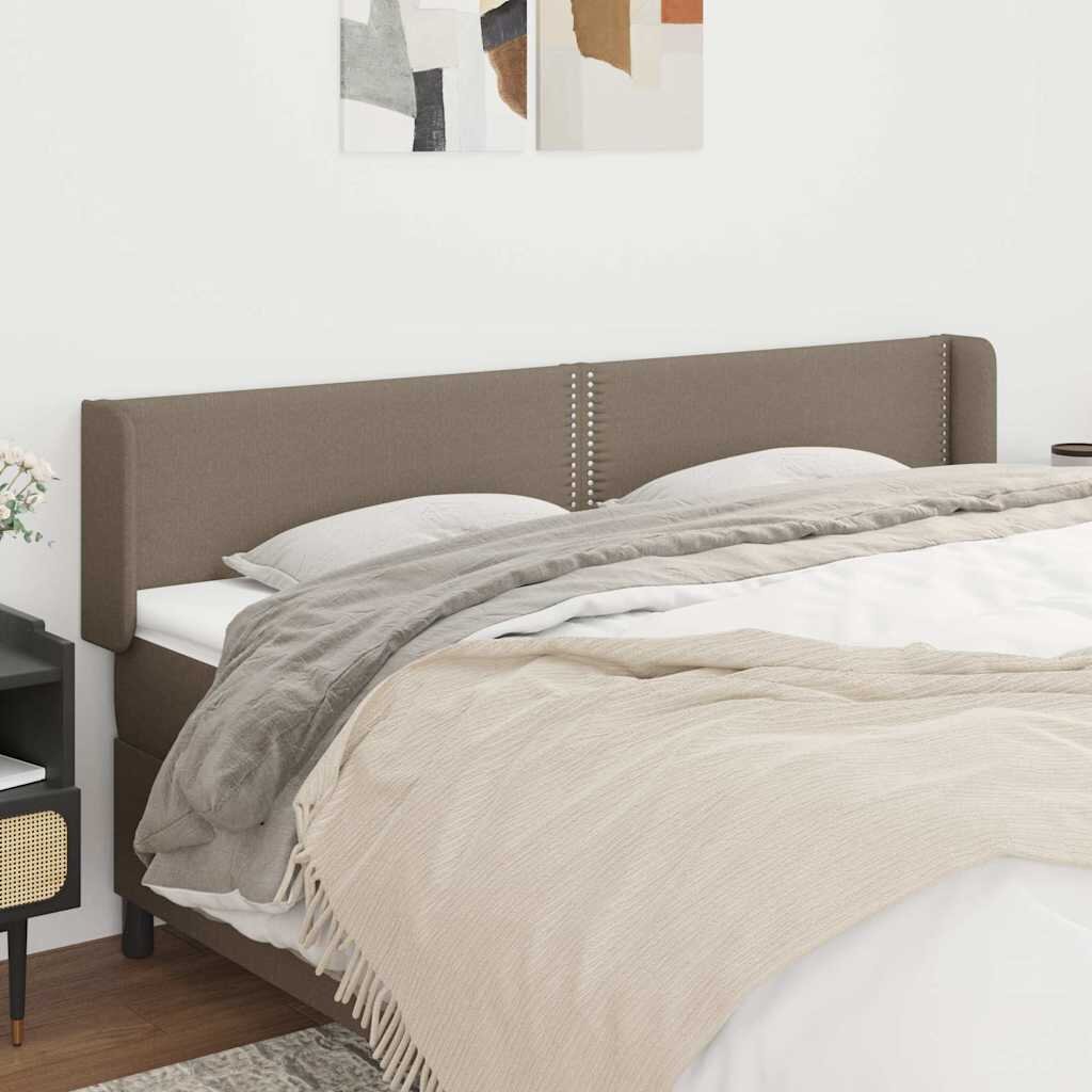 vidaXL Горна табла за легло таупе 203x16x78/88 см плат