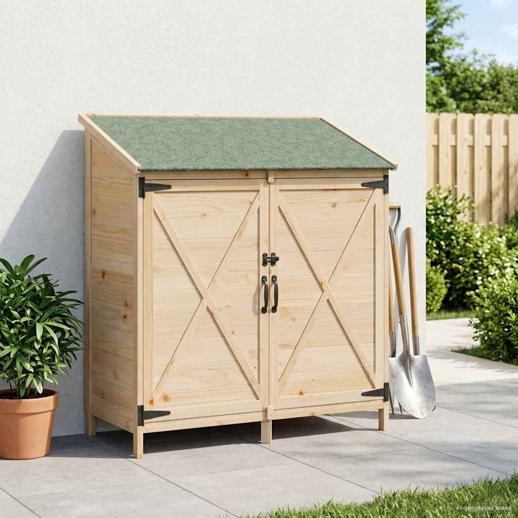vidaXL Градина постройка Натурално 106 x 56 x 1135 см