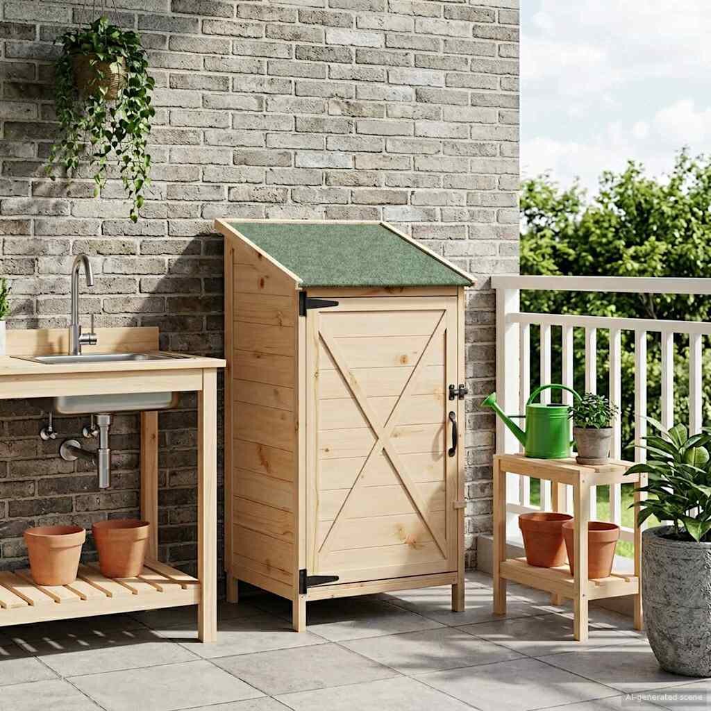 vidaXL Градина постройка Натурално 595 x 56 x 1135 см