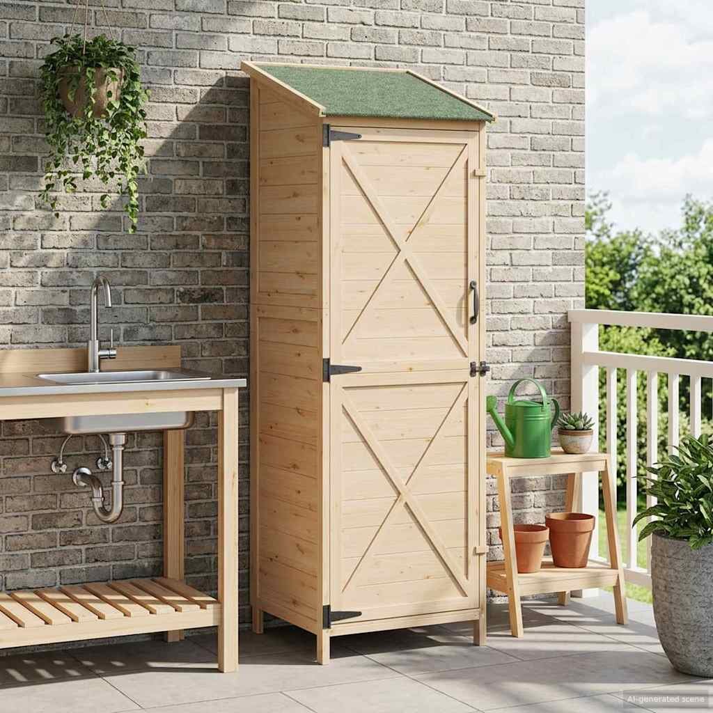 vidaXL Градина постройка Натурално 595 x 56 x 1765 см