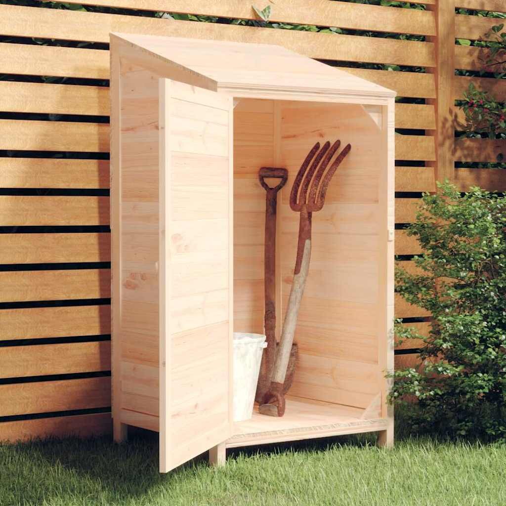 vidaXL Градинска барака 55x52x112 см чамово дърво масив