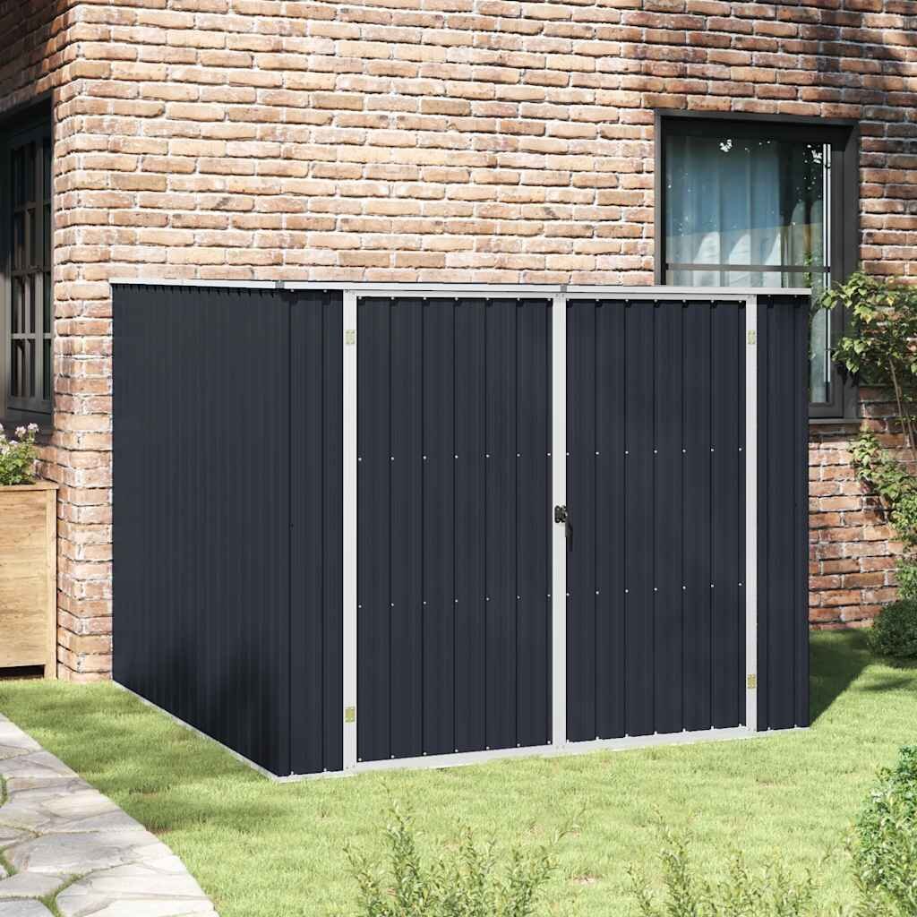 vidaXL Градинска барака антрацит 195x198x159 см поцинкована стомана