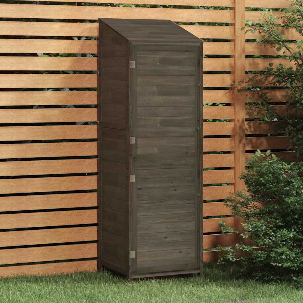 vidaXL Градинска барака антрацит 55x52x1745 см чамово дърво масив