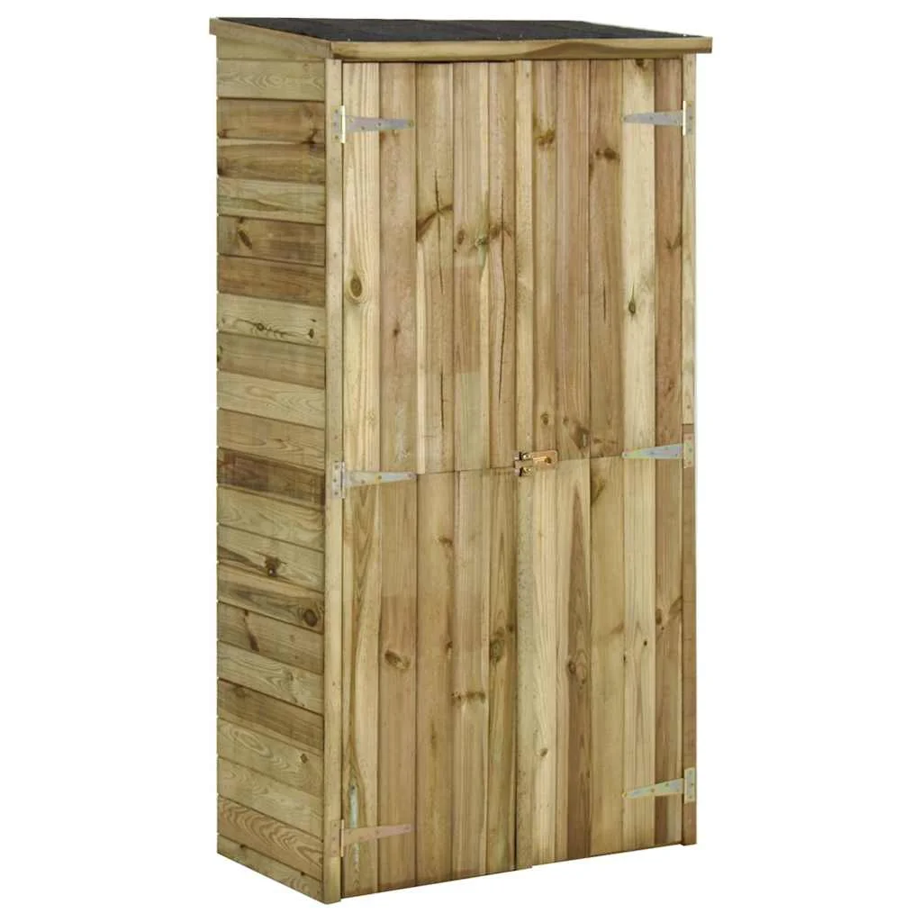vidaXL Градинска барака импрегниран бор 85x48x177 cм