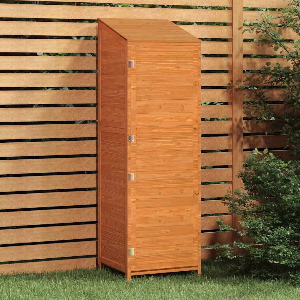 vidaXL Градинска барака кафява 55x52x1745 см чамово дърво масив
