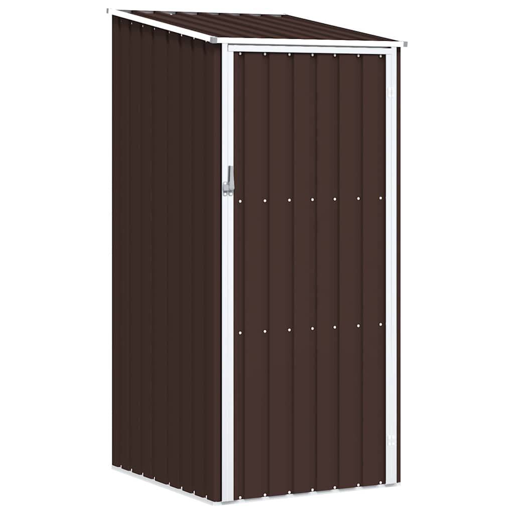 vidaXL Градинска барака кафява 87x98x159 см поцинкована стомана