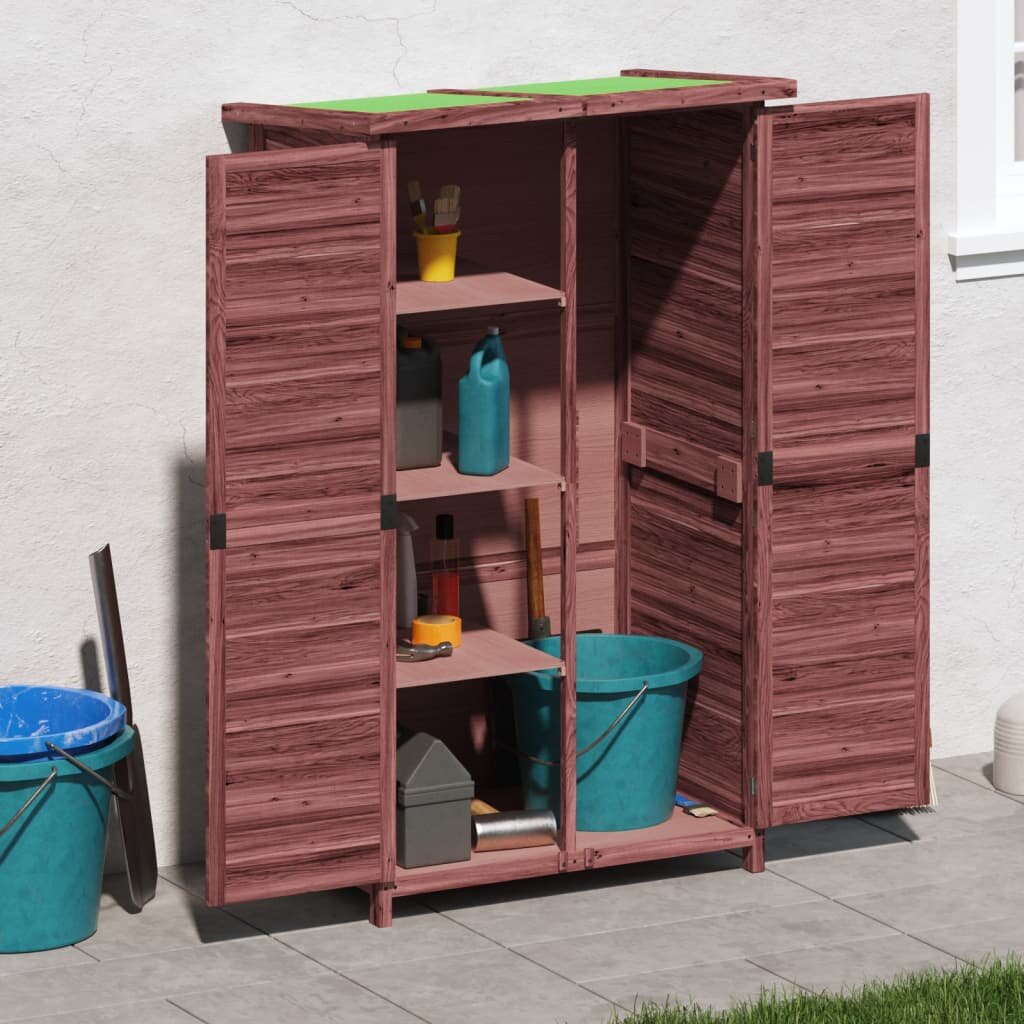 vidaXL Градинска барака за инструменти мока 83x57x140 см бор масив