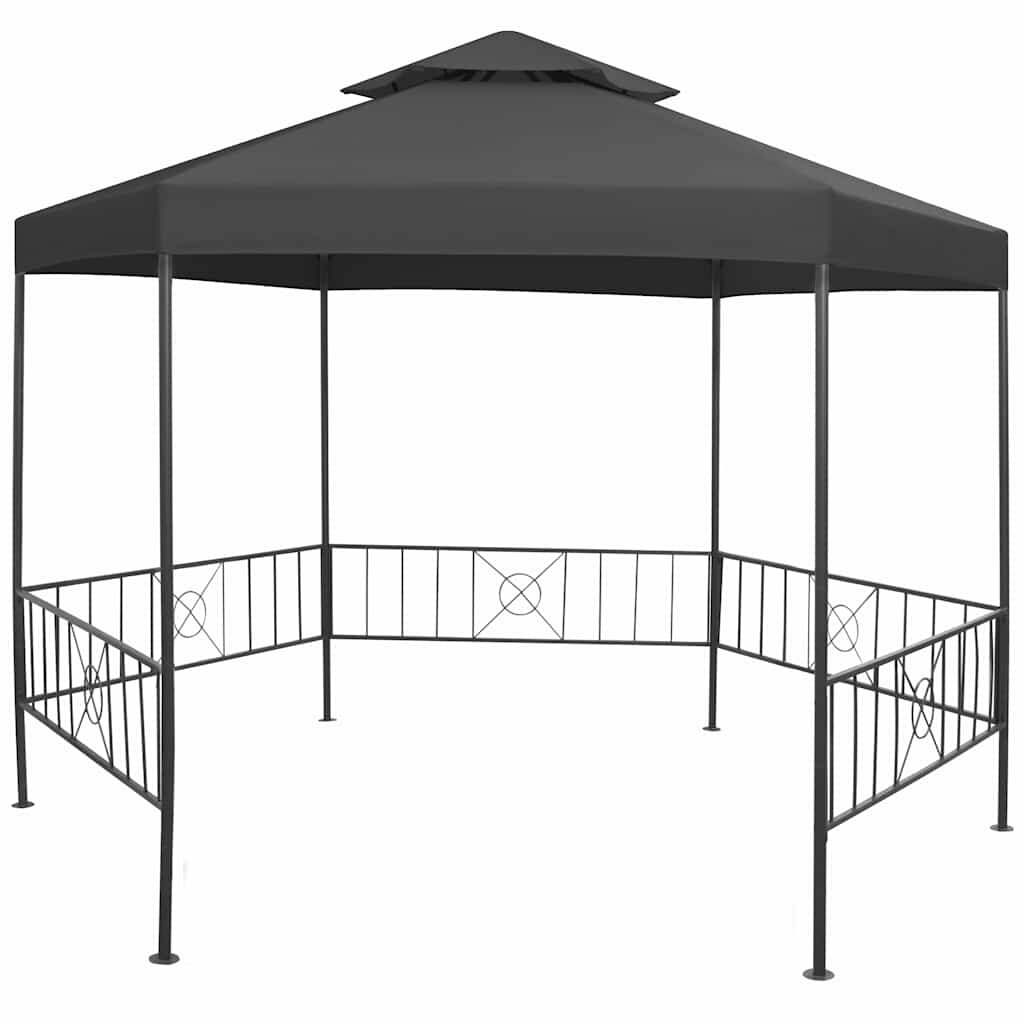 vidaXL Градинска беседка 323x275x265 см антрацит