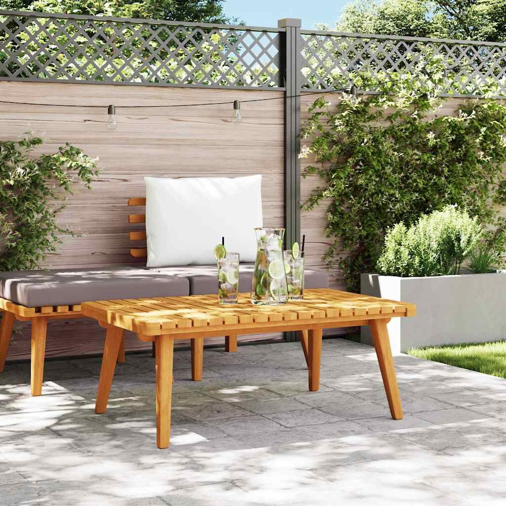 vidaXL Градинска кафе маса 90x55x35 см акация масив