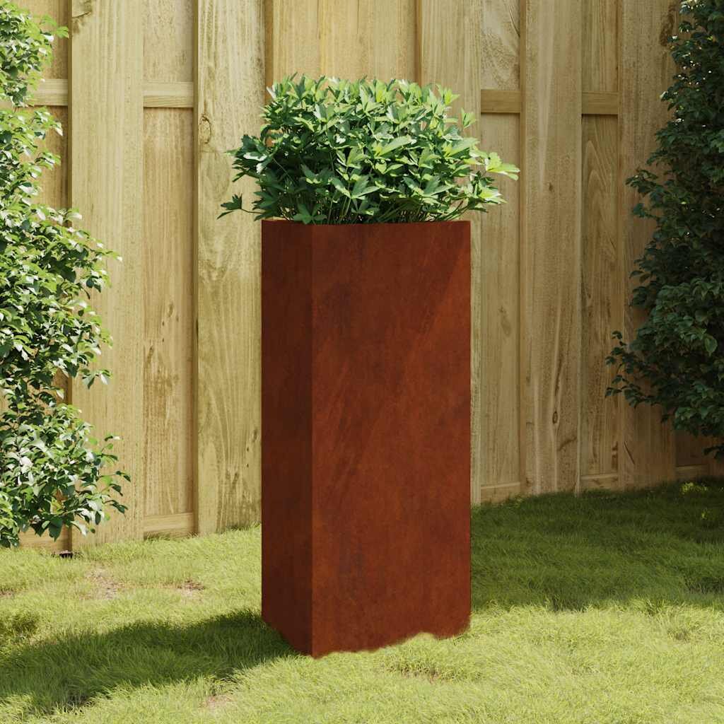 vidaXL Градинска кашпа 40x345x75 см кортенова стомана
