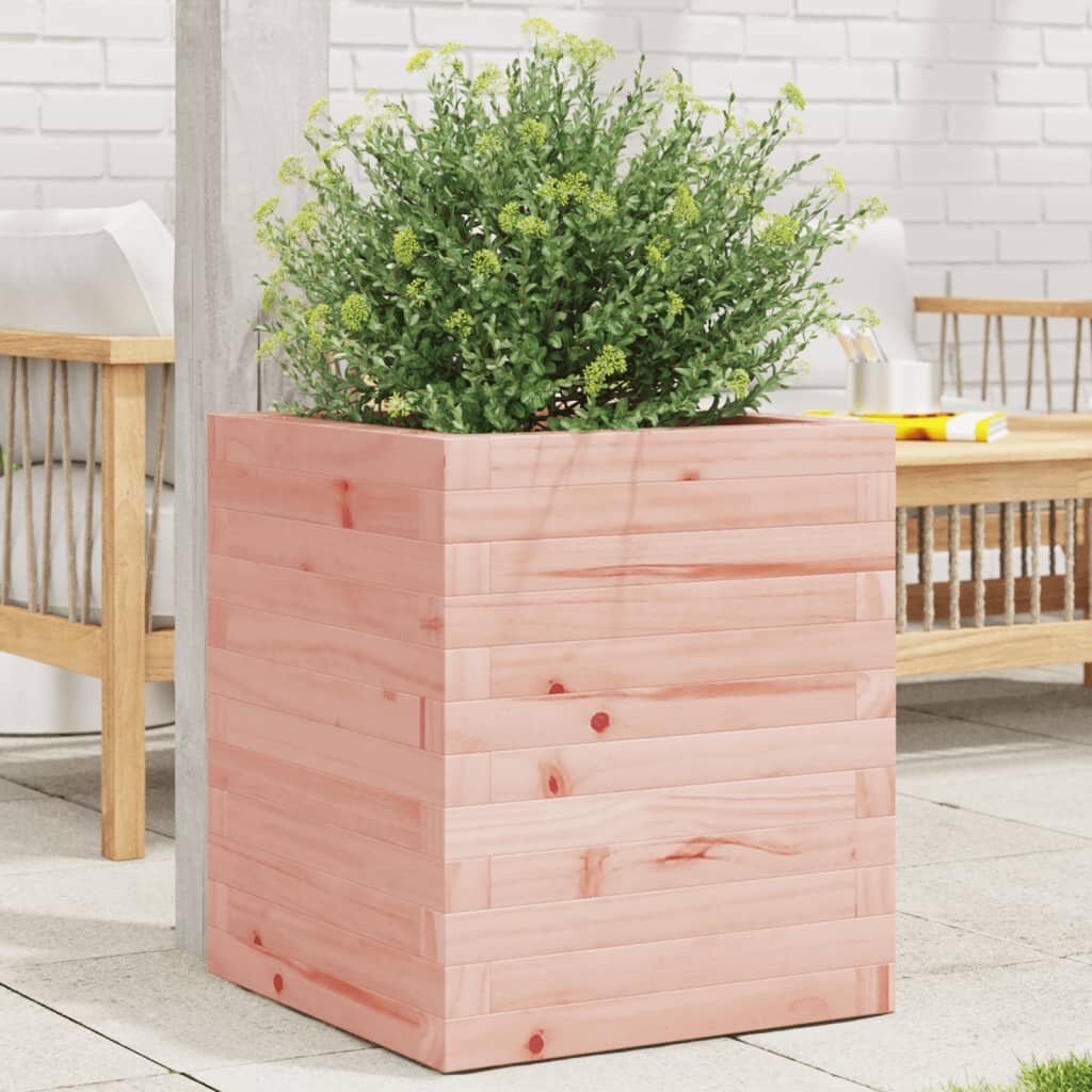 vidaXL Градинска кашпа 40x40x46 см масивна дугласка дървесина