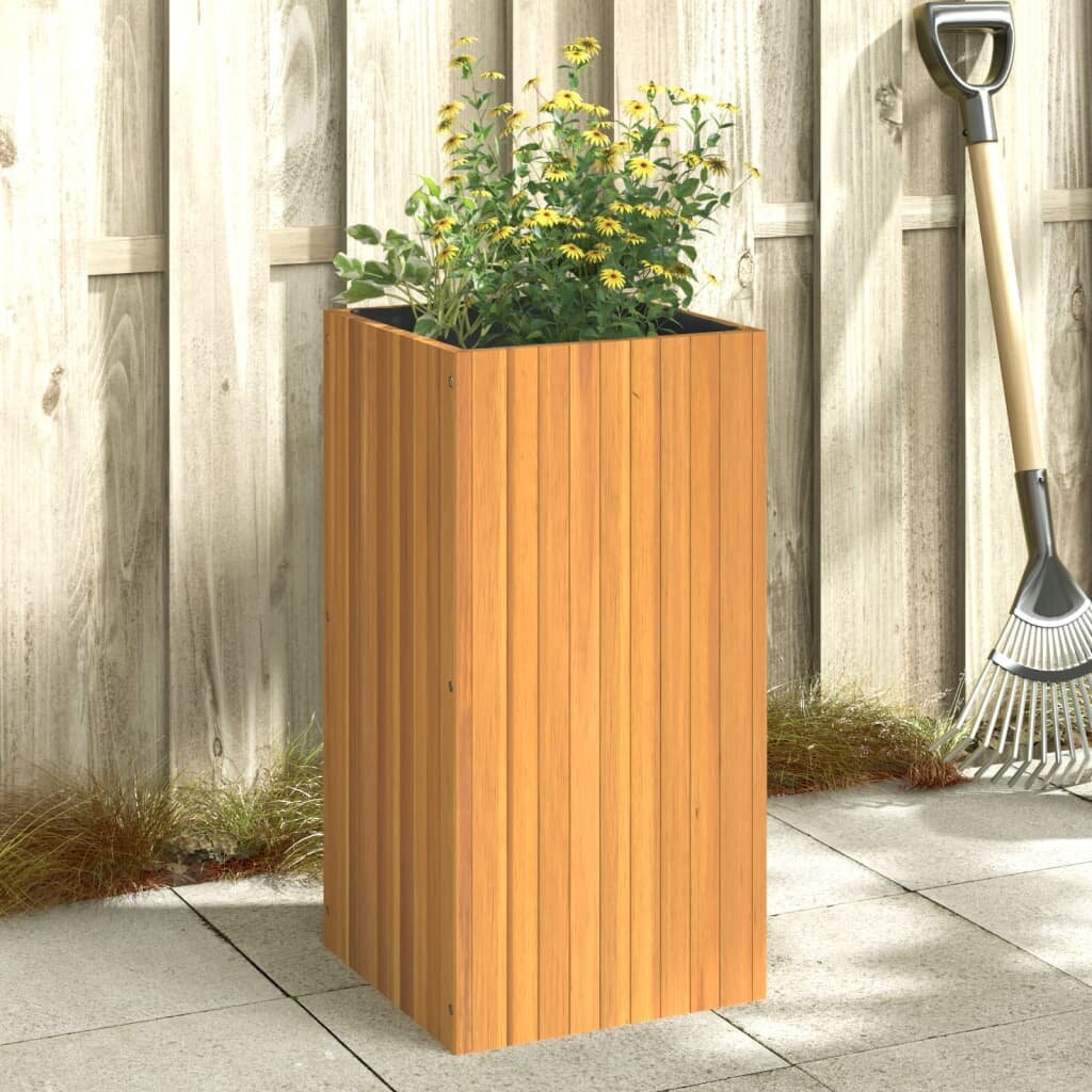 vidaXL Градинска кашпа 45x45x90 см масивна акация