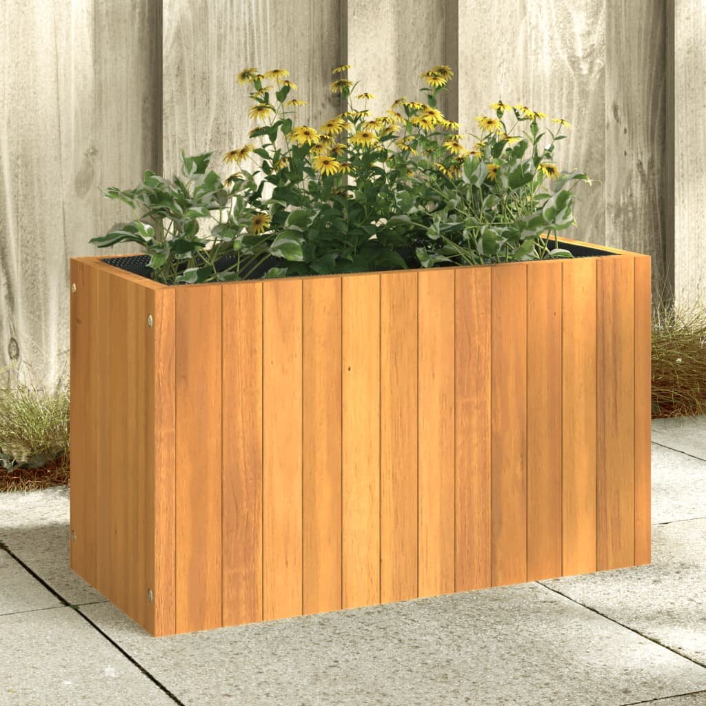 vidaXL Градинска кашпа 59x275x35 см масивна акация