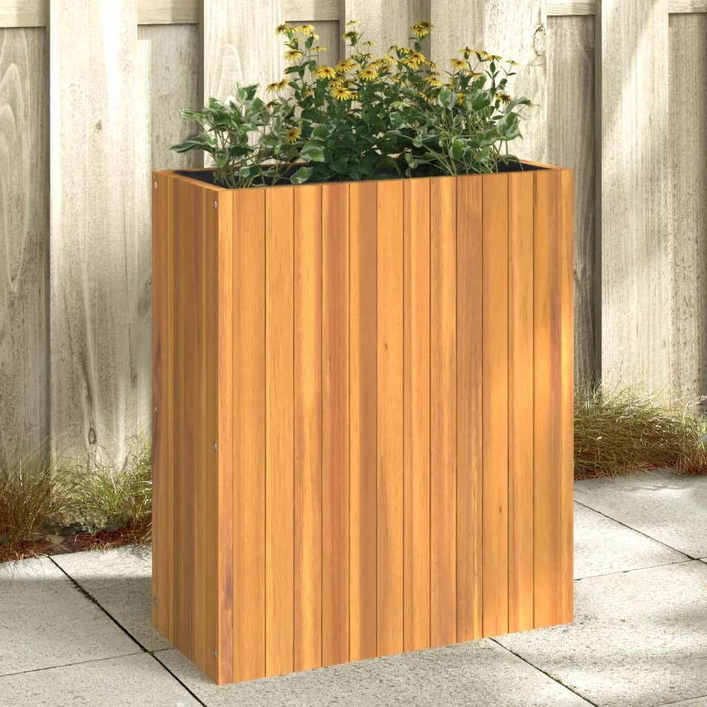 vidaXL Градинска кашпа 59x275x70 см масивна акация
