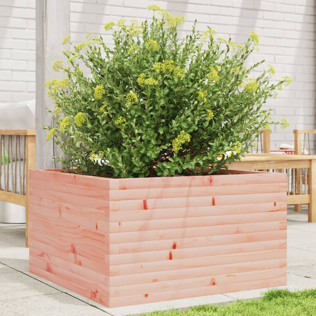 vidaXL Градинска кашпа 80x80x455 см масивна дугласка дървесина