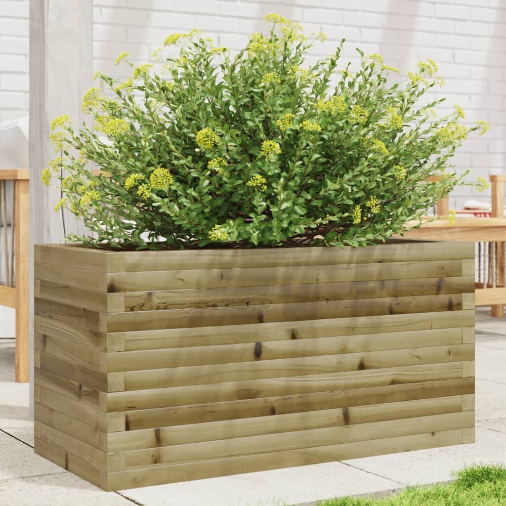 vidaXL Градинска кашпа 90x40x455 см импрегниран бор