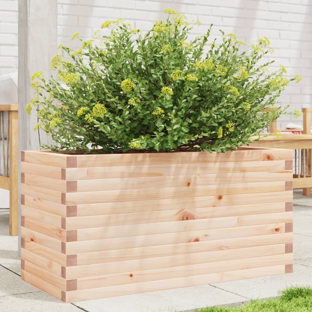 vidaXL Градинска кашпа 90x40x455 см масивна борова дървесина
