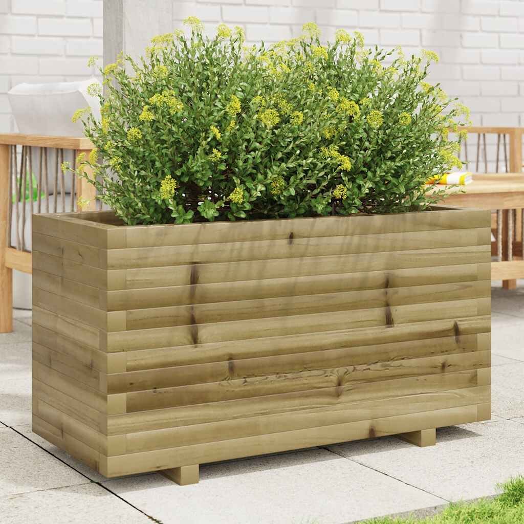 vidaXL Градинска кашпа 90x40x495 см импрегниран бор