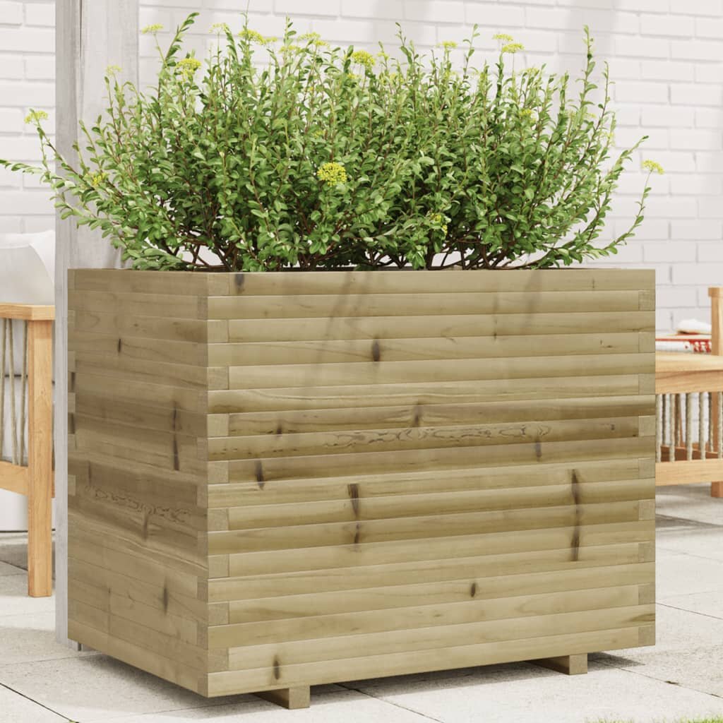 vidaXL Градинска кашпа 90x60x725 см импрегниран бор