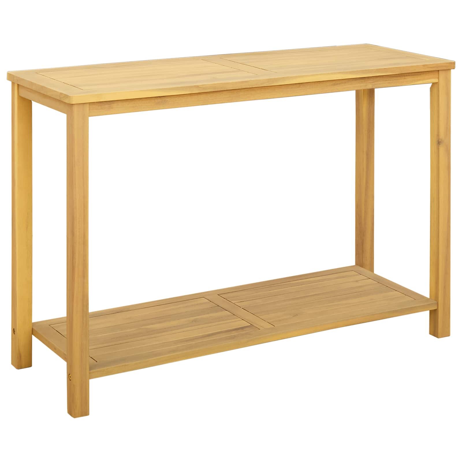 vidaXL Градинска конзолна маса Светъл акация 110 x 40 x 75 cm