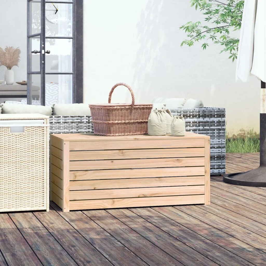 vidaXL Градинска кутия 101x505x465 см масивна борова дървесина