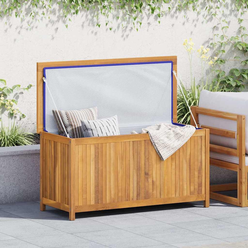vidaXL Градинска кутия 114x50x58 см тиково дърво масив
