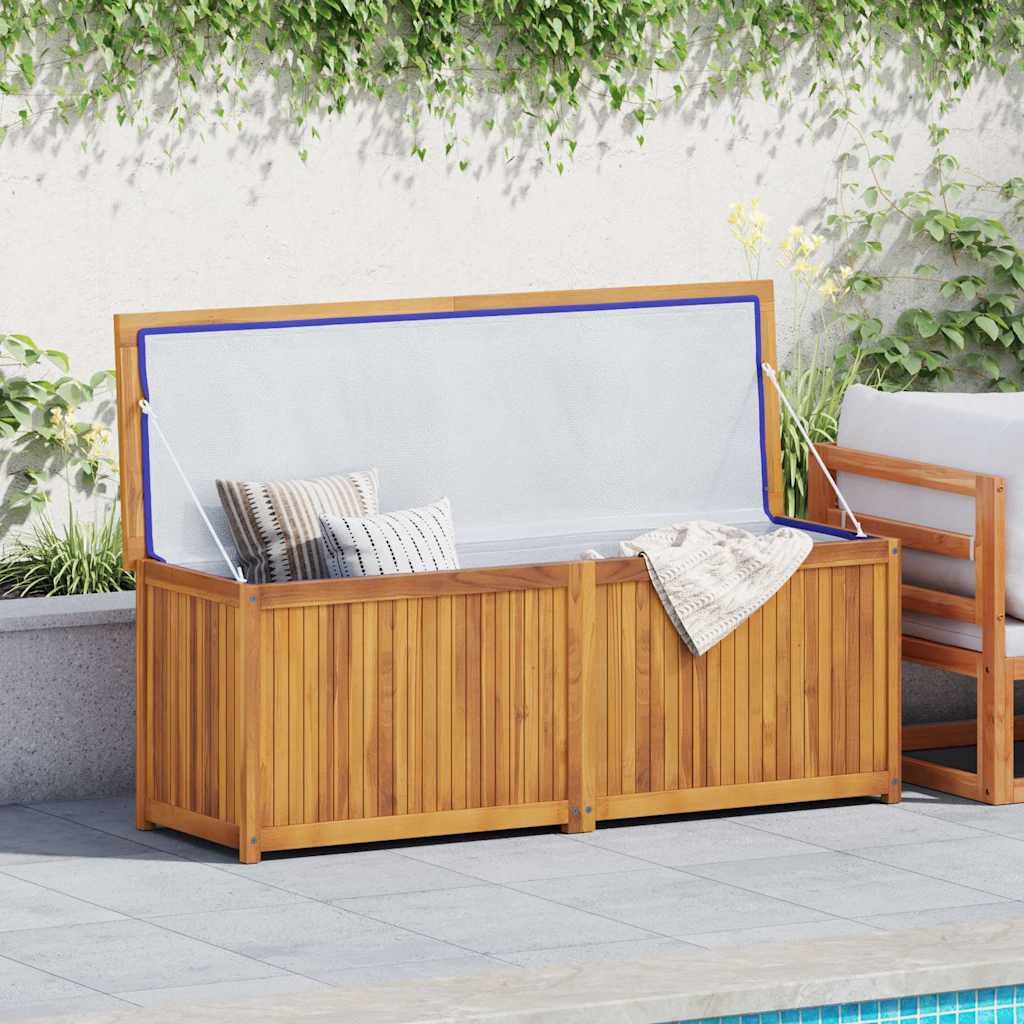 vidaXL Градинска кутия 150x50x55 см тиково дърво масив