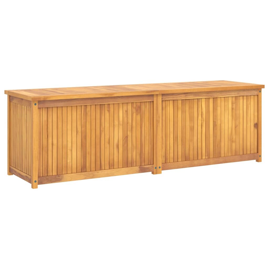 vidaXL Градинска кутия 175x50x55 см тиково дърво масив