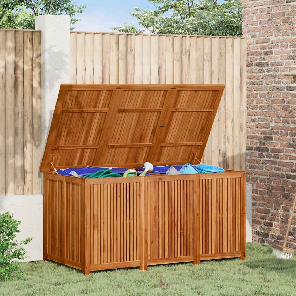 vidaXL Градинска кутия за съхранение 150x80x75 см акациево дърво масив