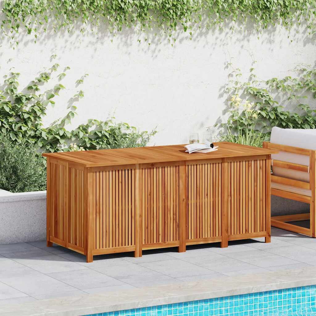 vidaXL Градинска кутия за съхранение 175x80x75 см акациево дърво масив