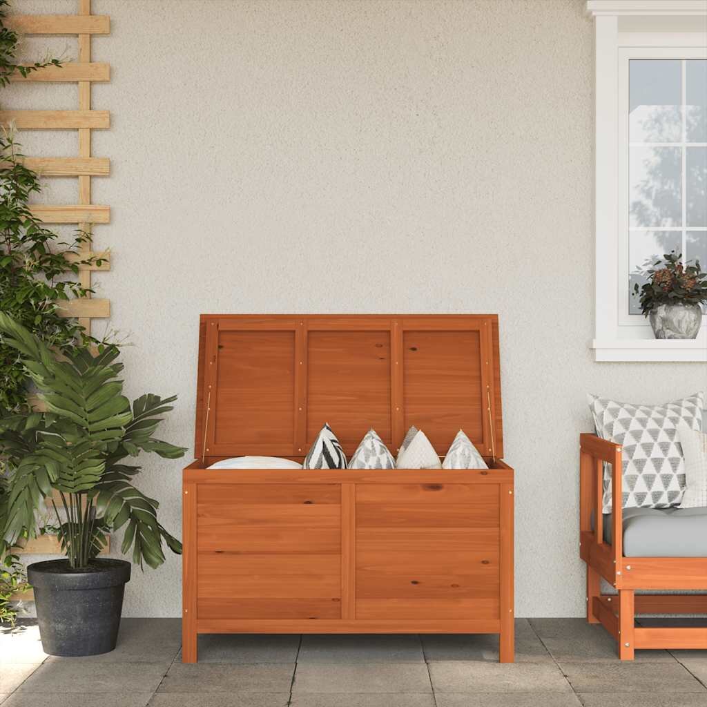 vidaXL Градинска кутия за съхранение 99x495x585 см чам масив