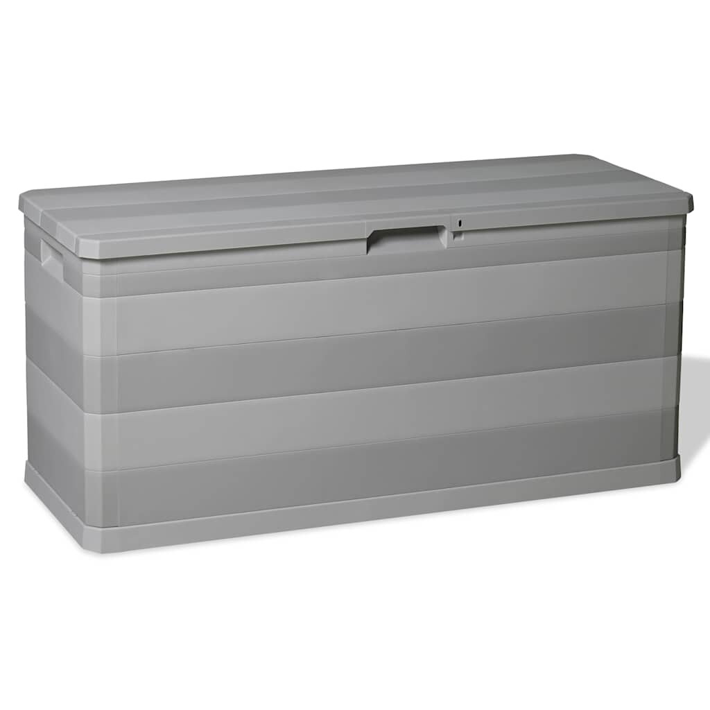 vidaXL Градинска кутия за съхранение сива 117x45x56 см