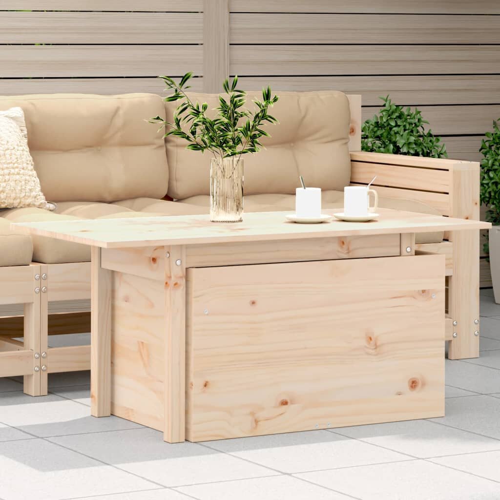 vidaXL Градинска маса 100x50x75 см борово дърво масив