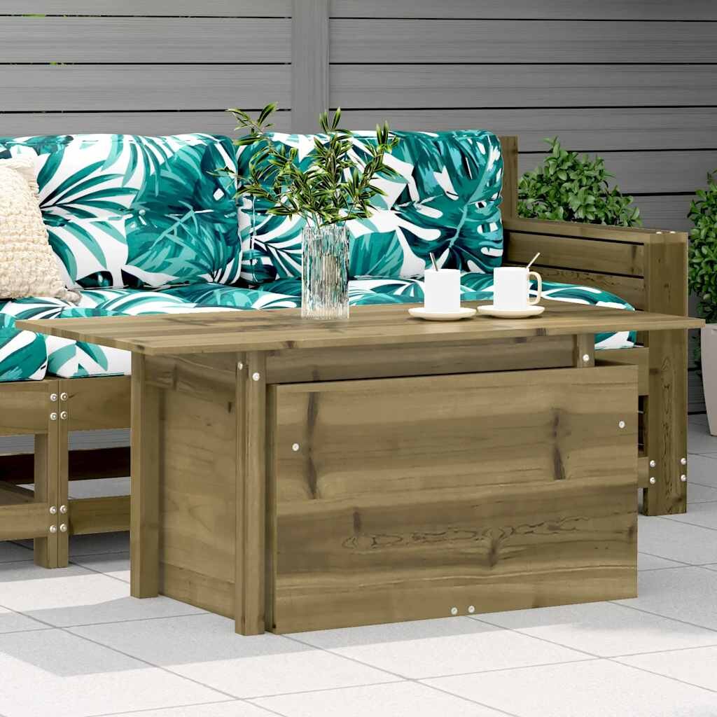 vidaXL Градинска маса 100x50x75 см импрегнирано борово дърво
