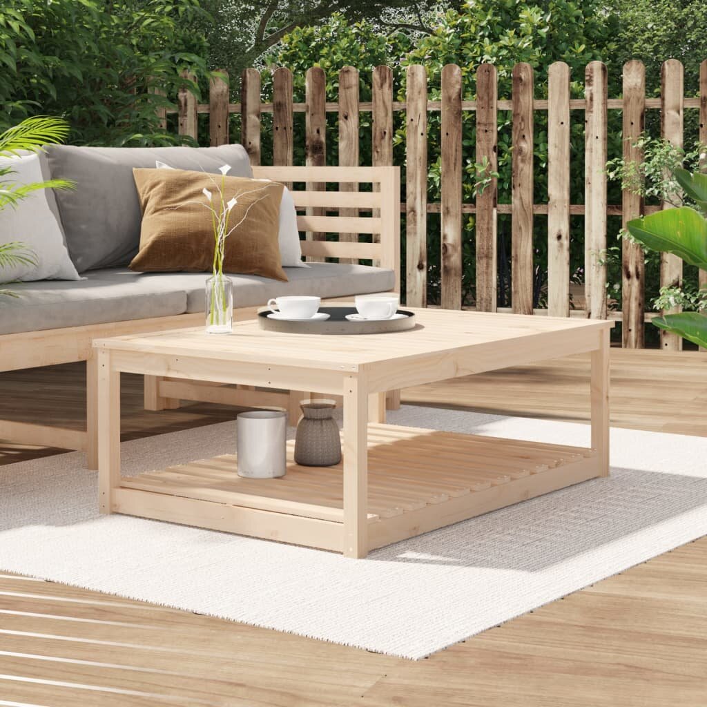vidaXL Градинска маса 121x825x45 см борово дърво масив