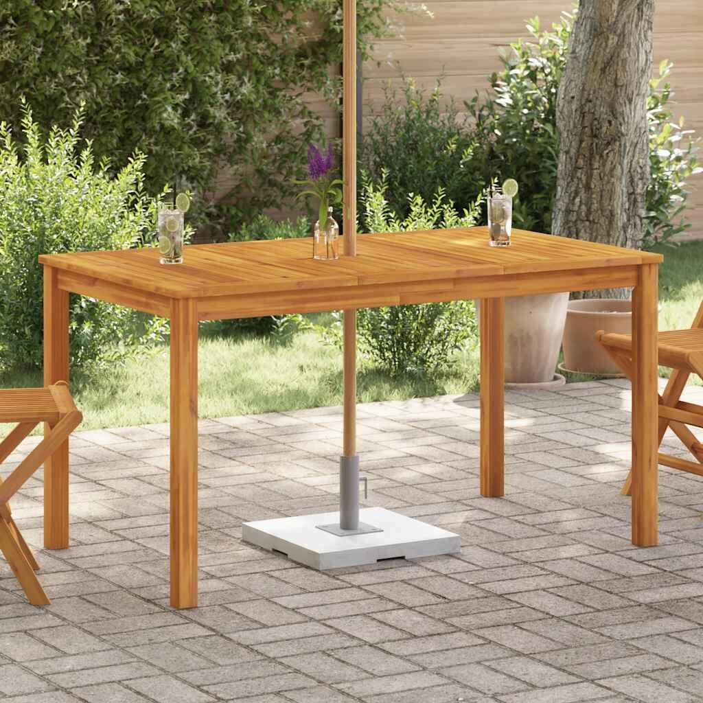 vidaXL Градинска маса 140x80x74 см акация масив
