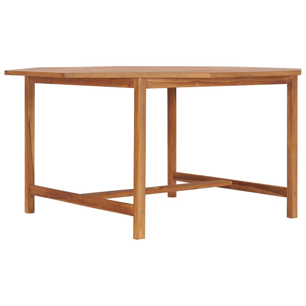 vidaXL Градинска маса 150x150x75 cм тиково дърво масив