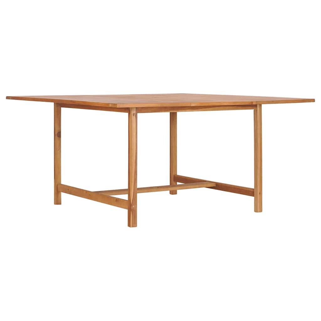 vidaXL Градинска маса 150x150x76 cм тиково дърво масив