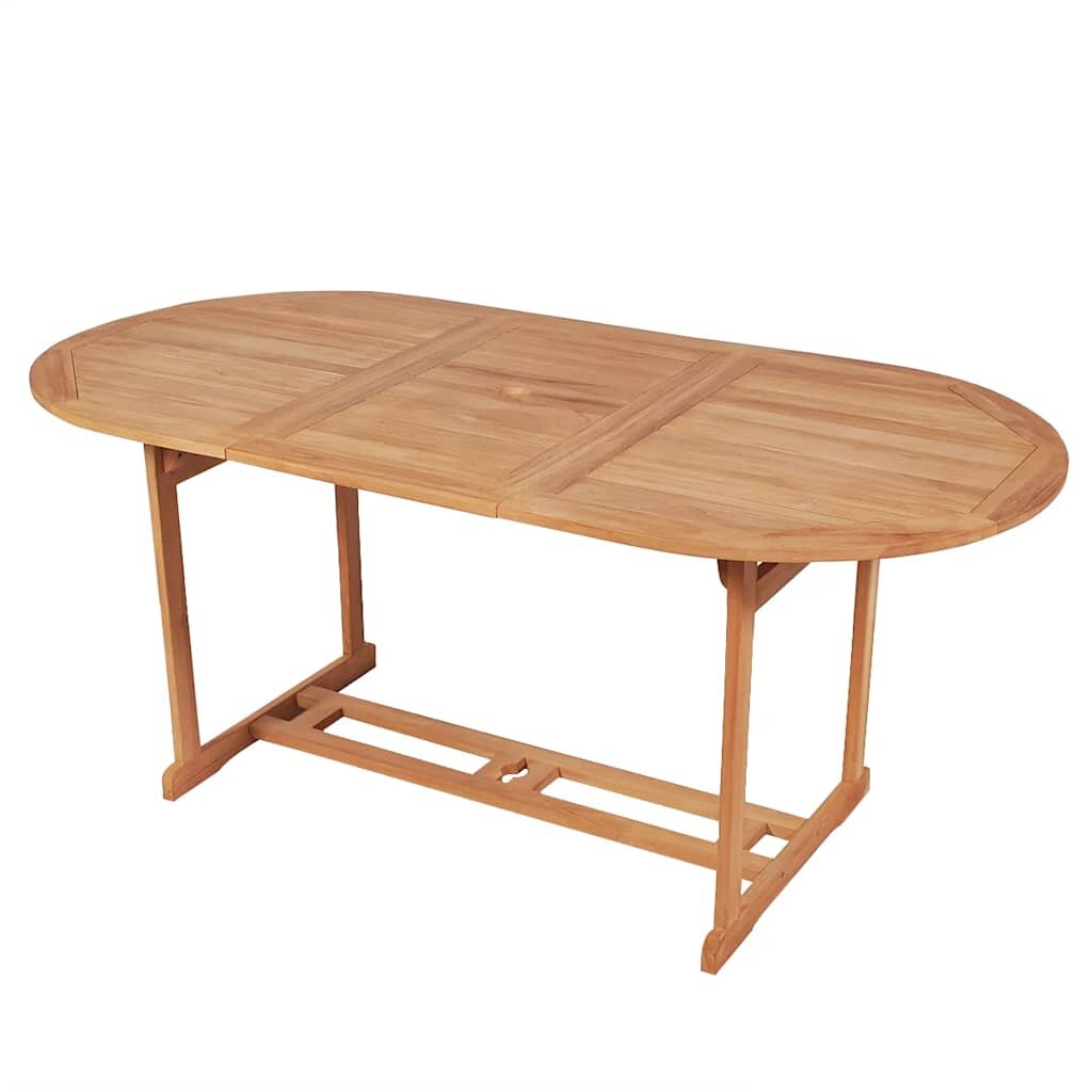vidaXL Градинска маса 180x90x75 cм тиково дърво масив