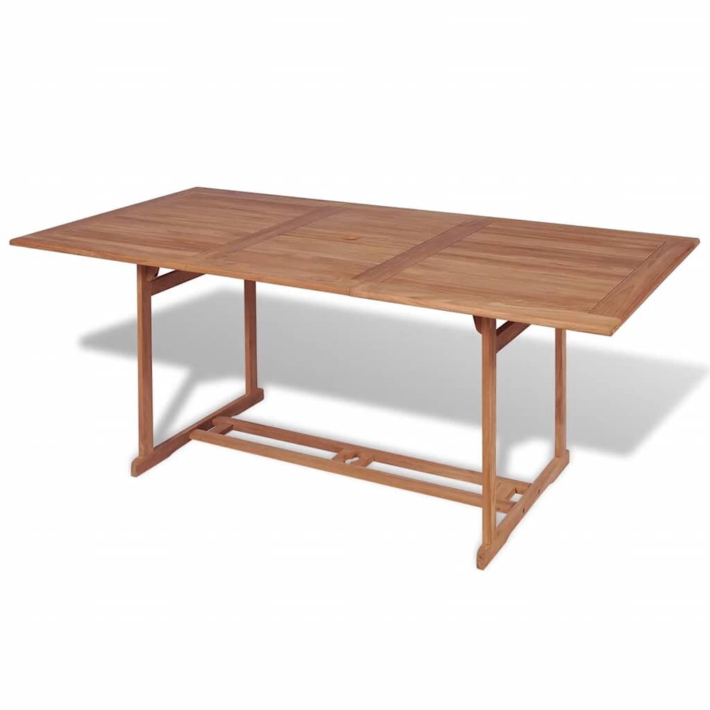 vidaXL Градинска маса 180x90x75 cм тиково дърво масив