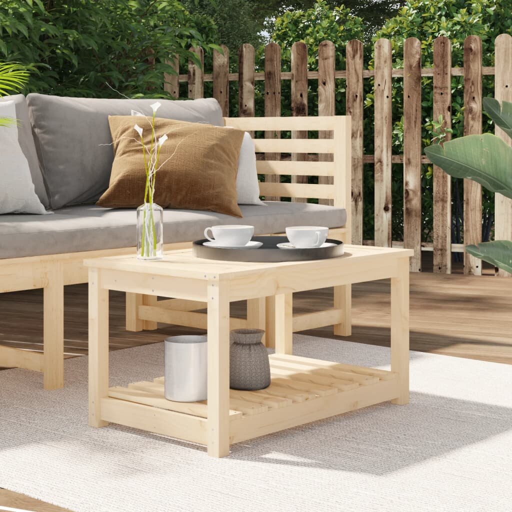 vidaXL Градинска маса 825x505x45 см борово дърво масив