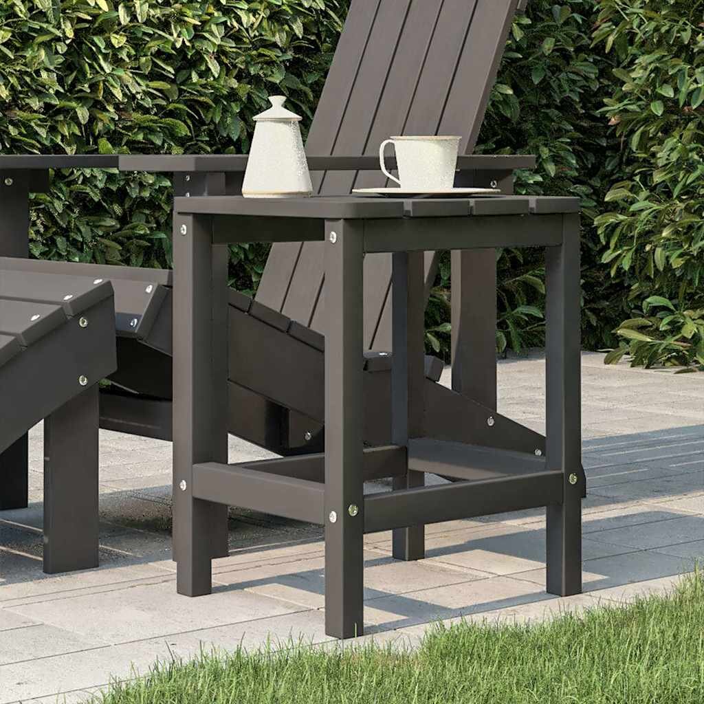 vidaXL Градинска маса Adirondack aнтрацит 38x38x46 см HDPE